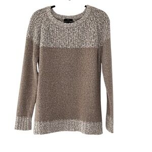 Fate Clarina Women's Large Textured Pullover Sweater Loose Knit Cottagecore Cozy